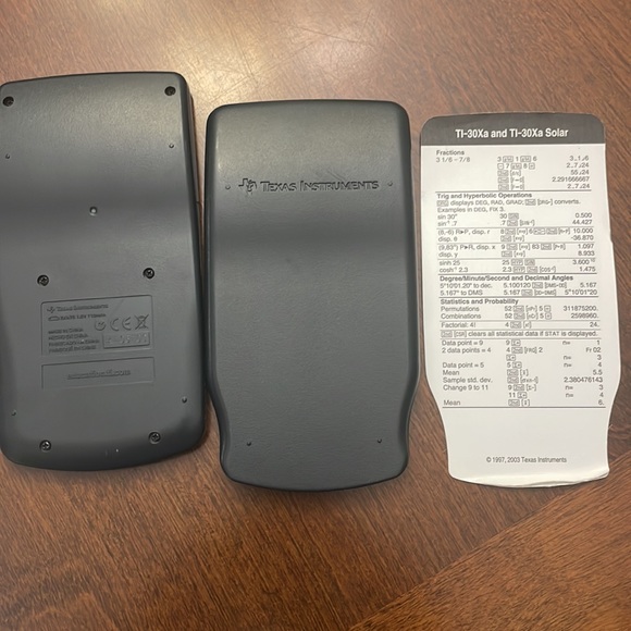 Texas Instruments Calculator, TI-30XA - Picture 2 of 2